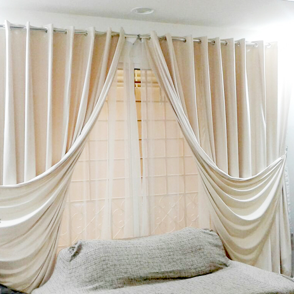 Off White Silk Curtain