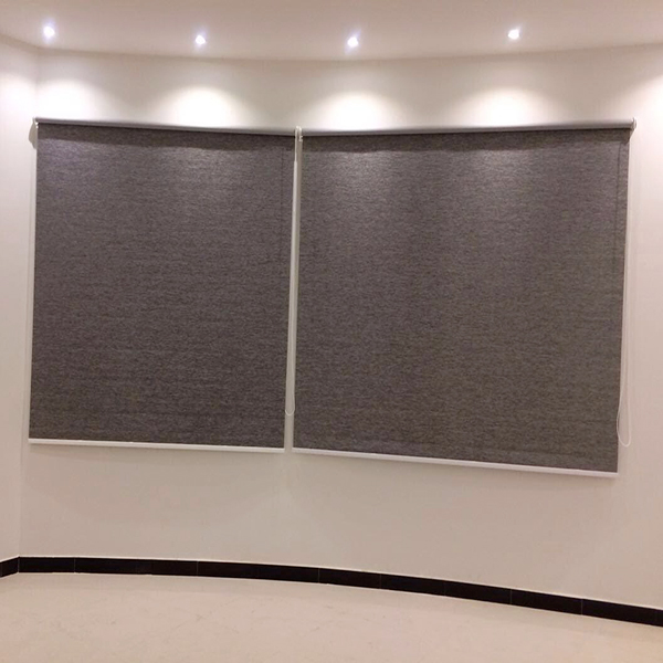 Gray Roll Fold Window Curtain