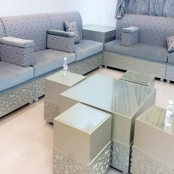 Silver Living Room Sofa